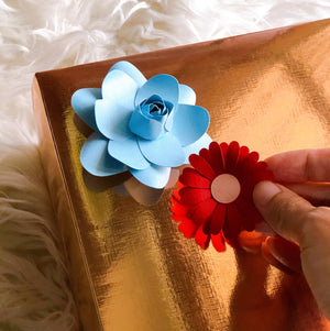 Paper Flowers Scarf Gift Box