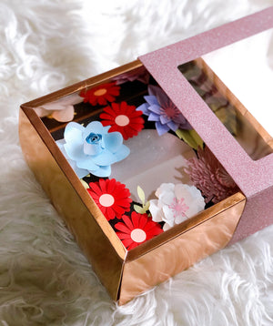 Paper Flowers Scarf Gift Box